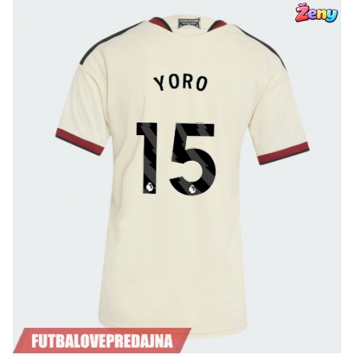 Lacne Ženy Futbalové dres Manchester United Leny Yoro #15 2026-27 Krátky Rukáv - Tretina